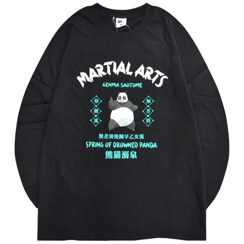 らんま1/2 長袖Tシャツ レディース ロンT 早乙女玄馬 BLACK