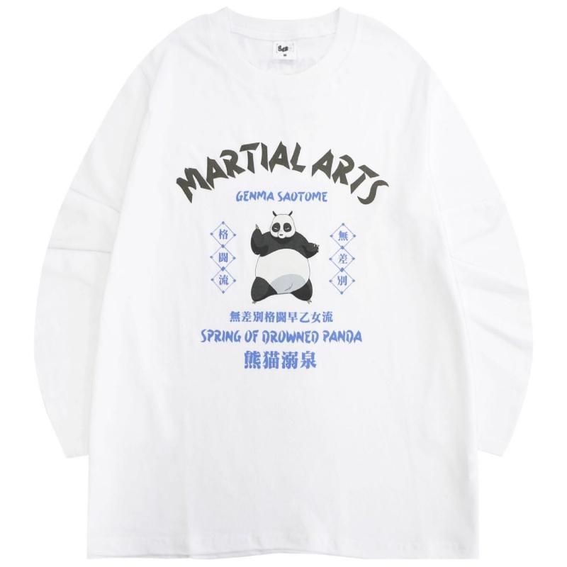 らんま1/2 長袖Tシャツ レディース ロンT 早乙女玄馬 WHITE