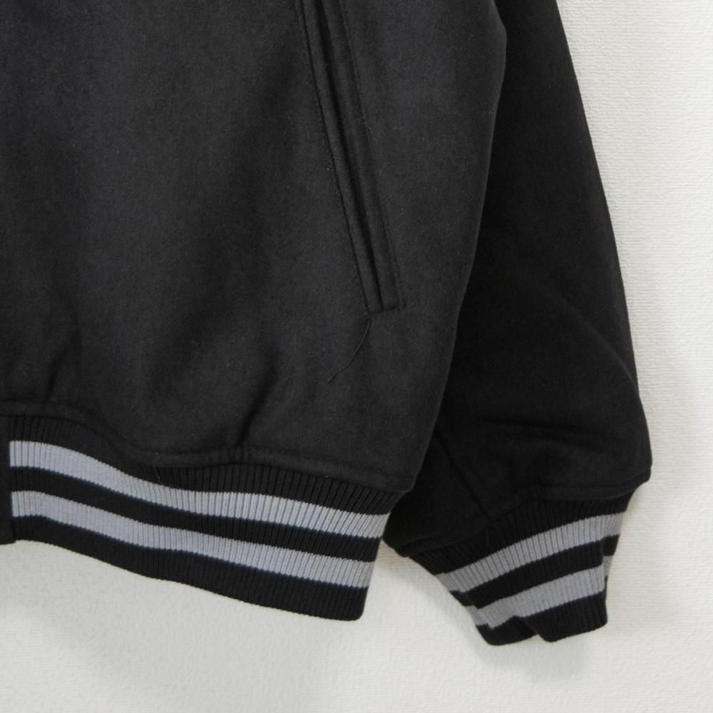 VISION STREET WEAR メルトンコーチ スタジアムジャケット BLACK