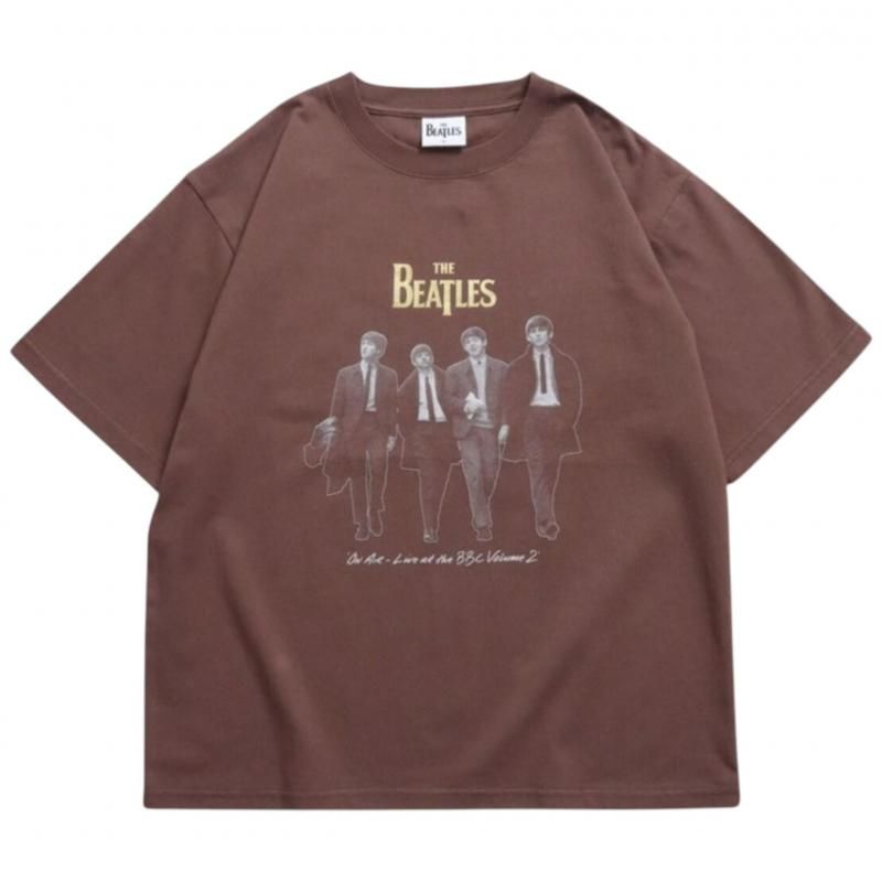 The Beatles ビートルズ レコードプリントTee / 半袖Tシャツ Brown