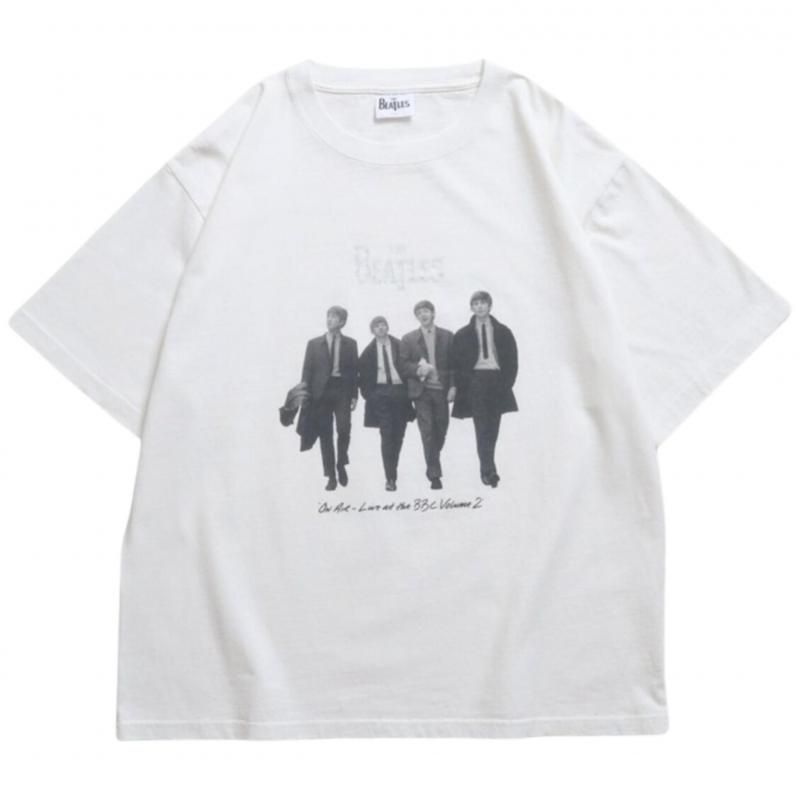 The Beatles ビートルズ レコードプリントTee / 半袖Tシャツ White