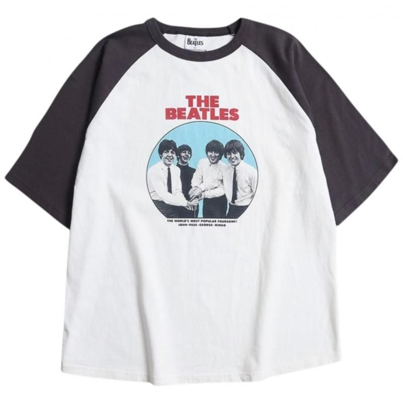 The Beatles ビートルズ レコードラグランTee / 半袖Tシャツ Charcoal