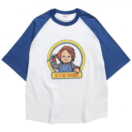 CHUCKY チャッキー サークルラグランTee 半袖Tシャツ チャイルド・プレイ Raglan Blue
