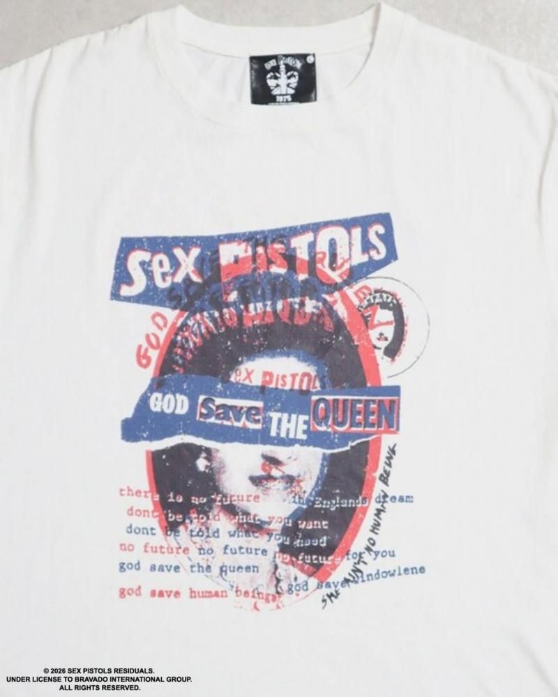SEX PISTOLS セックス・ピストルズ God Save the Queen Tee / 半袖Tシャツ White