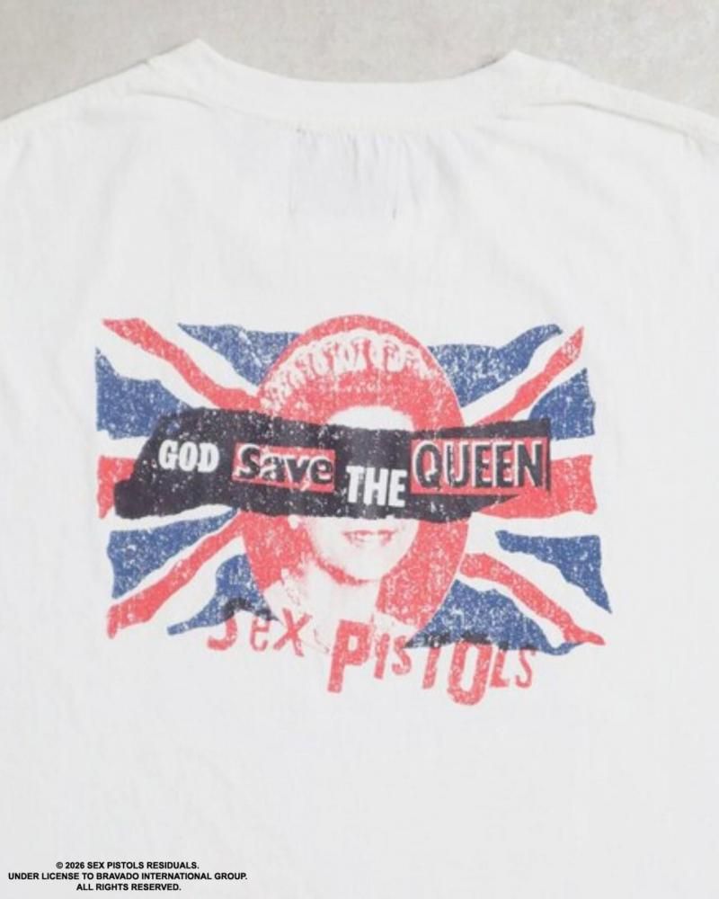 SEX PISTOLS セックス・ピストルズ God Save the Queen Tee / 半袖Tシャツ White