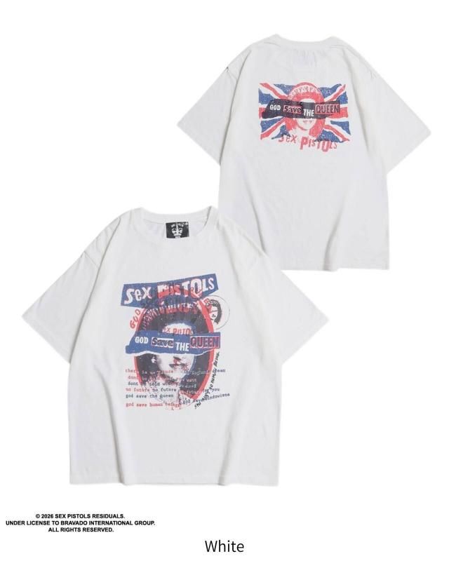 SEX PISTOLS セックス・ピストルズ God Save the Queen Tee / 半袖Tシャツ White