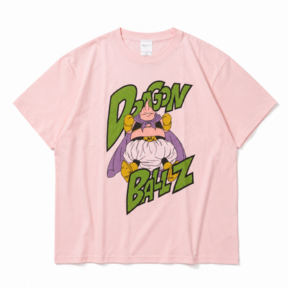 キャラクター Tシャツ ドラゴンボール 魔人ブウ＆ロゴ/PK TE1224 TE1225 (D010821）PINK