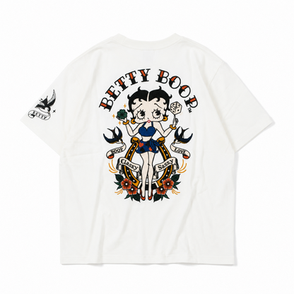 NEVERMIND × BETTY BOOP 天竺半袖 Tシャツ BBN-2603 WHITE