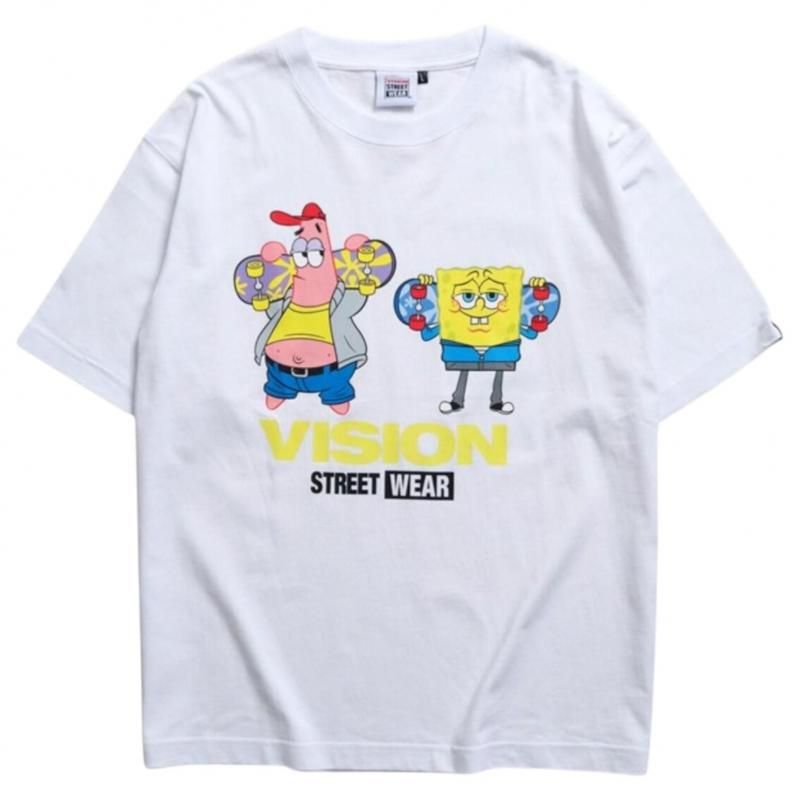 VISION STREET WEAR × スポンジ・ボブ SkaterTee / 半袖Tシャツ WHITE