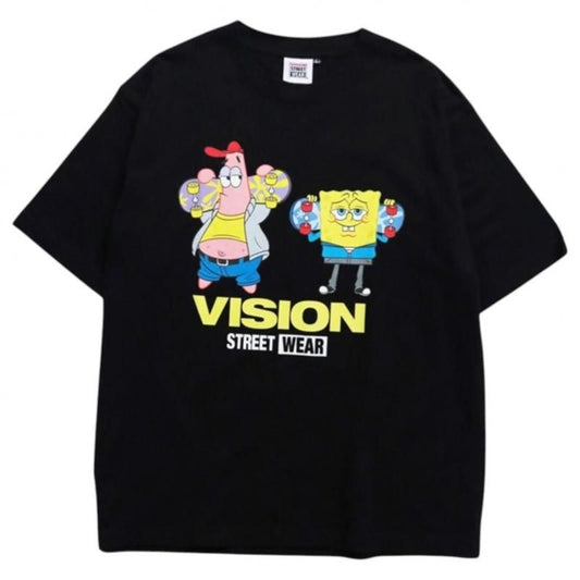 VISION STREET WEAR × スポンジ・ボブ SkaterTee / 半袖Tシャツ BLACK