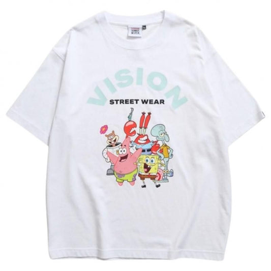 VISION STREET WEAR × スポンジ・ボブ Character Tee / 半袖Tシャツ WHITE