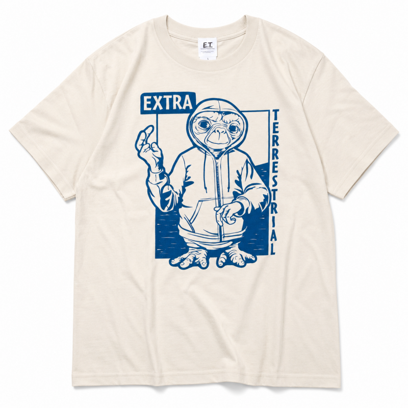 キャラクター Tシャツ  発泡プリント E.T. ポーズ UNO1357 UNO1358