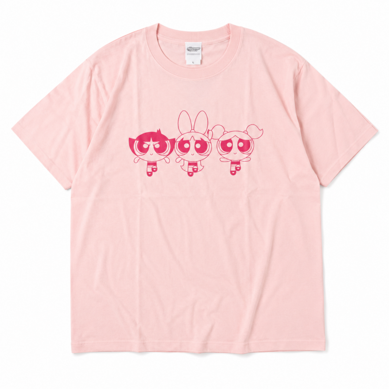 キャラクター Tシャツ  発泡プリント パワーパフガールズ ガールズ ライン WB3429 WB3430