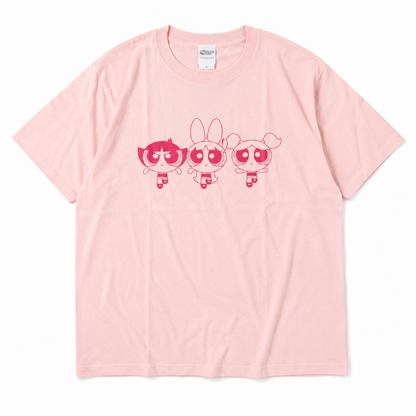 キャラクター Tシャツ  発泡プリント パワーパフガールズ ガールズ ライン WB3429 WB3430