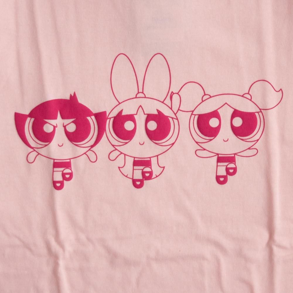 キャラクター Tシャツ  発泡プリント パワーパフガールズ ガールズ ライン WB3429 WB3430