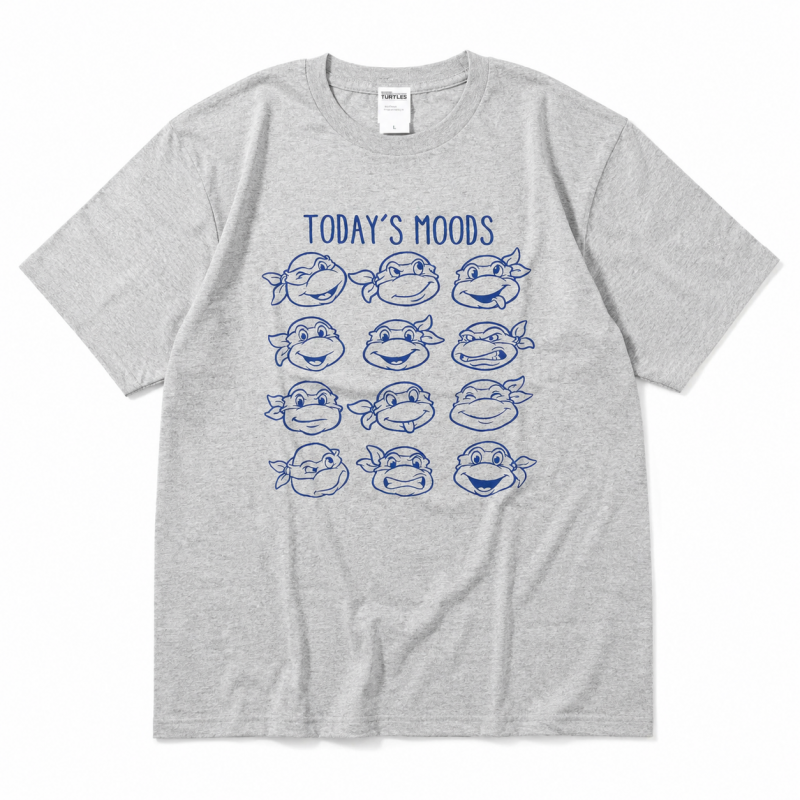 キャラクター Tシャツ  発泡プリント ティーンエイジ・ミュータント・ニンジャ・タートルズ フェイスいろいろ NJ1014 NJ1015