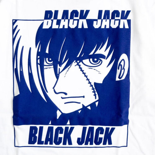 キャラクター Tシャツ  発泡プリント 手塚治虫作品 ブラック・ジャック ロゴ WH AT1029