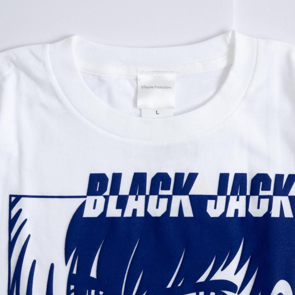 キャラクター Tシャツ  発泡プリント 手塚治虫作品 ブラック・ジャック ロゴ WH AT1029