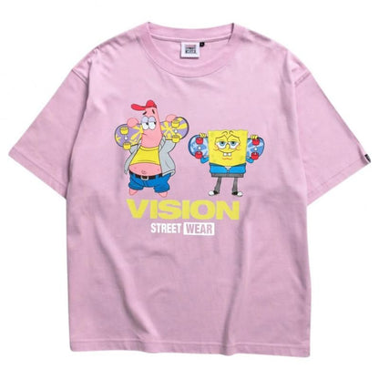 VISION STREET WEAR × スポンジ・ボブ SkaterTee / 半袖Tシャツ PINK