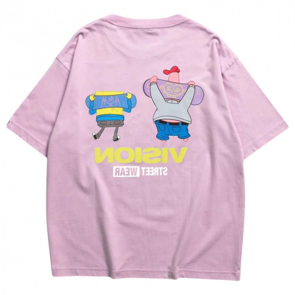 VISION STREET WEAR × スポンジ・ボブ SkaterTee / 半袖Tシャツ PINK
