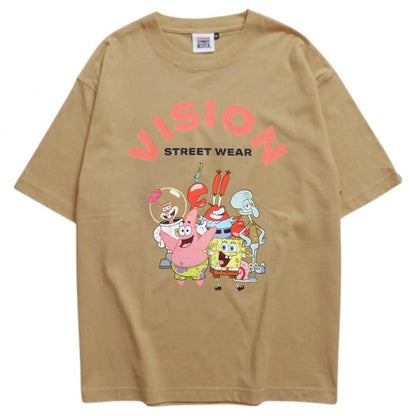 VISION STREET WEAR × スポンジ・ボブ Character Tee / 半袖Tシャツ SAND BEIGE