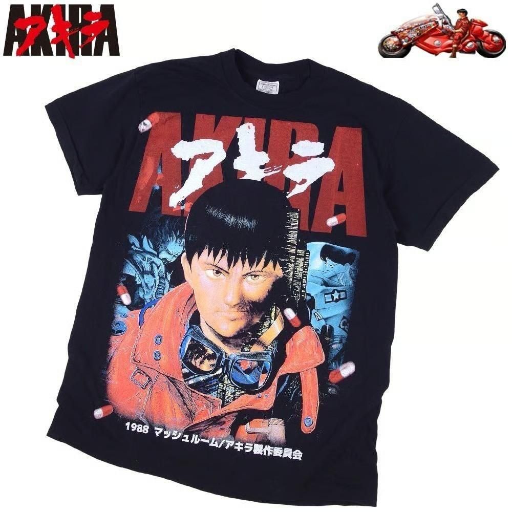 AKIRA アキラ アニメ 漫画 Tシャツ並行輸入品 BLACK 391