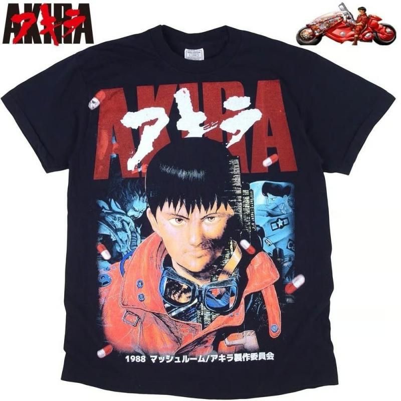 AKIRA アキラ アニメ 漫画 Tシャツ並行輸入品 BLACK 391