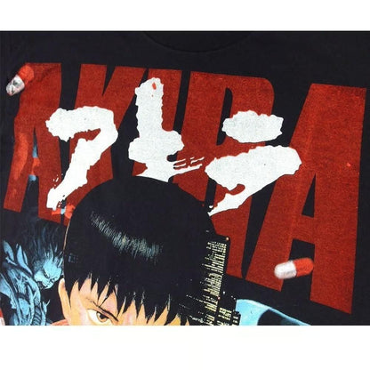 AKIRA アキラ アニメ 漫画 Tシャツ並行輸入品 BLACK 391