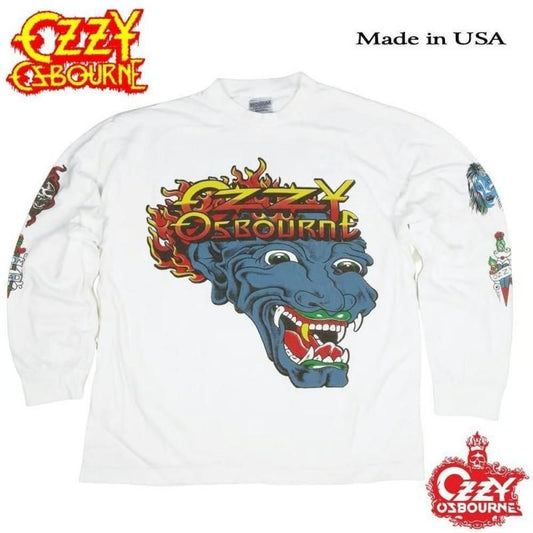 Ozzy Osbourne ロンT オジーオズボーン USA製 並行輸入品 Tシャツ WHITE 267