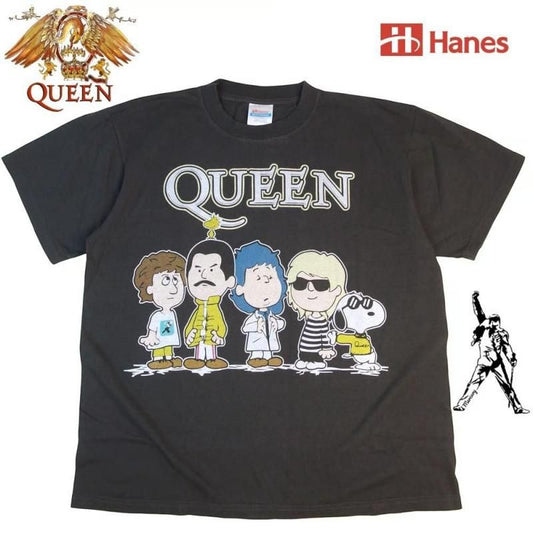 QUEEN クイーン スヌーピー PEATUS USA製 並行輸入品 Tシャツ BLACK 413