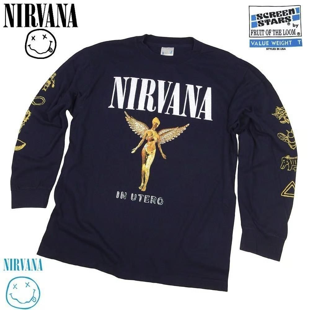 NIRVANA USA製 並行輸入品 IN UTERO ロンT 316