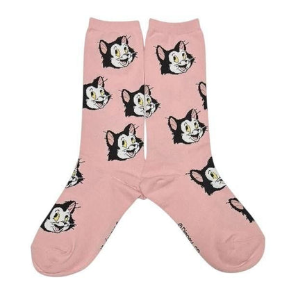 ディズニー レディース クルーソックス 犬猫シリーズ ピノキオ/フィガロ DS8212J