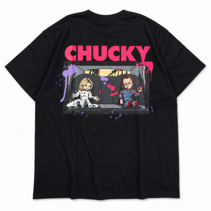 キャラクター Tシャツ CHUCKY チャッキー＆ティファニー UNO1367 UNO1368 BLACK