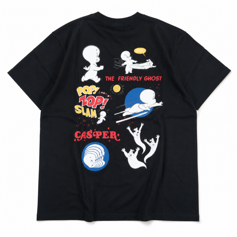 キャラクター Tシャツ キャスパー フレンドリーゴースト UNO1370 UNO1371 BLACK