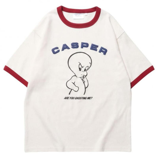Casper キャスパー リンガー Tシャツ WHITE/RED