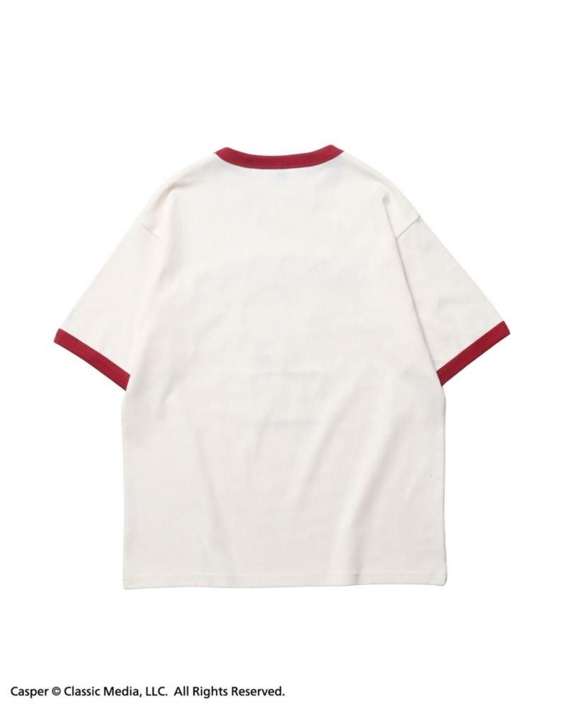 Casper キャスパー リンガー Tシャツ WHITE/RED