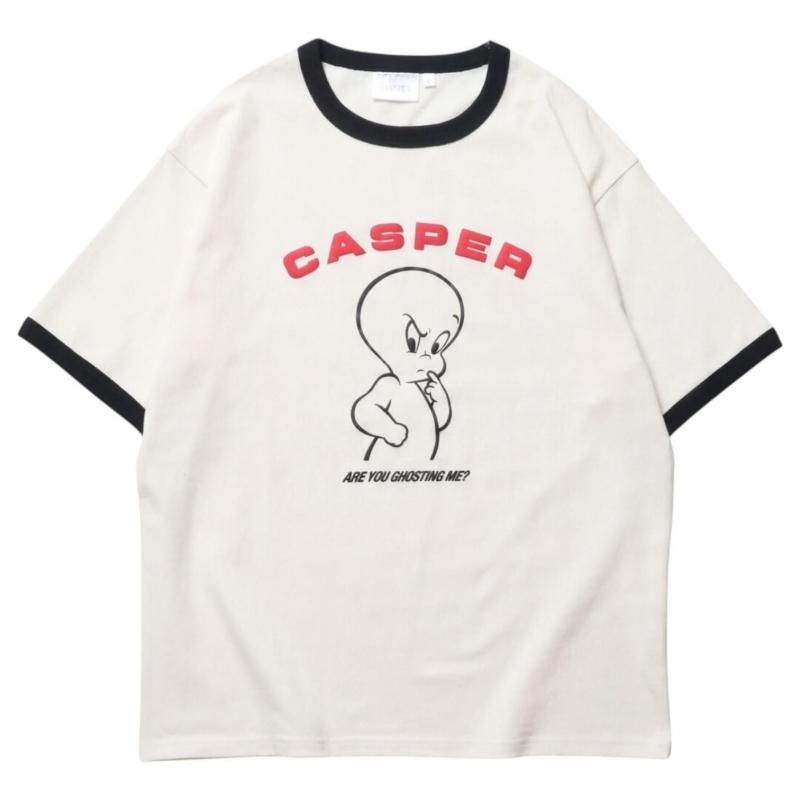 Casper キャスパー リンガー Tシャツ WHITE/BLACK