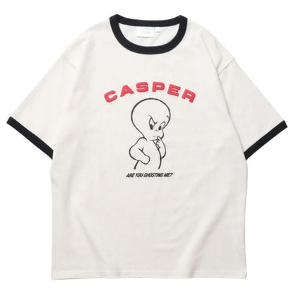 Casper キャスパー リンガー Tシャツ WHITE/BLACK