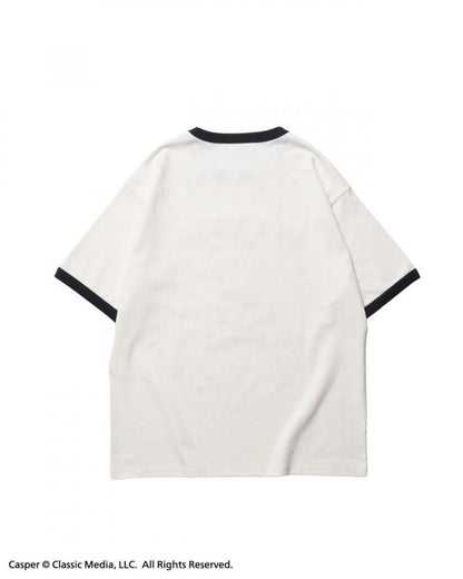Casper キャスパー リンガー Tシャツ WHITE/BLACK