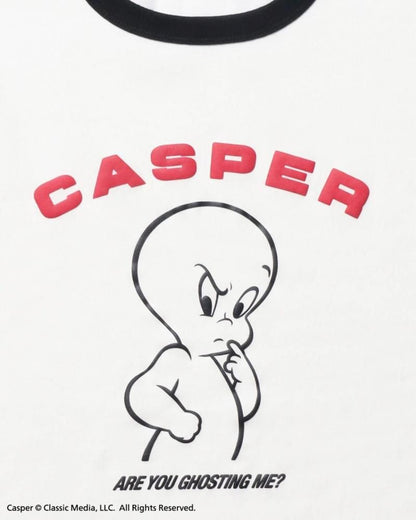 Casper キャスパー リンガー Tシャツ WHITE/BLACK