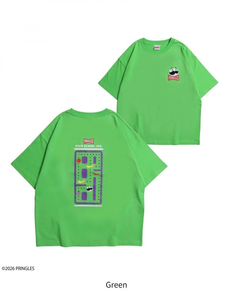 PRINGLES プリングルズ ゲーム柄 Tシャツ GREEN
