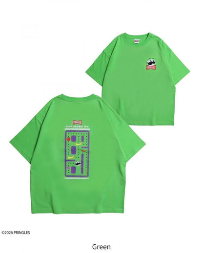 PRINGLES プリングルズ ゲーム柄 Tシャツ GREEN