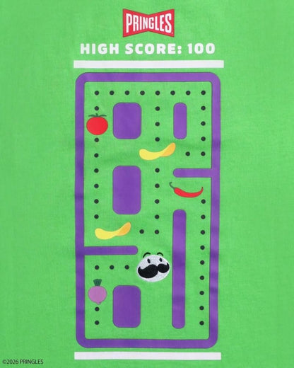 PRINGLES プリングルズ ゲーム柄 Tシャツ GREEN
