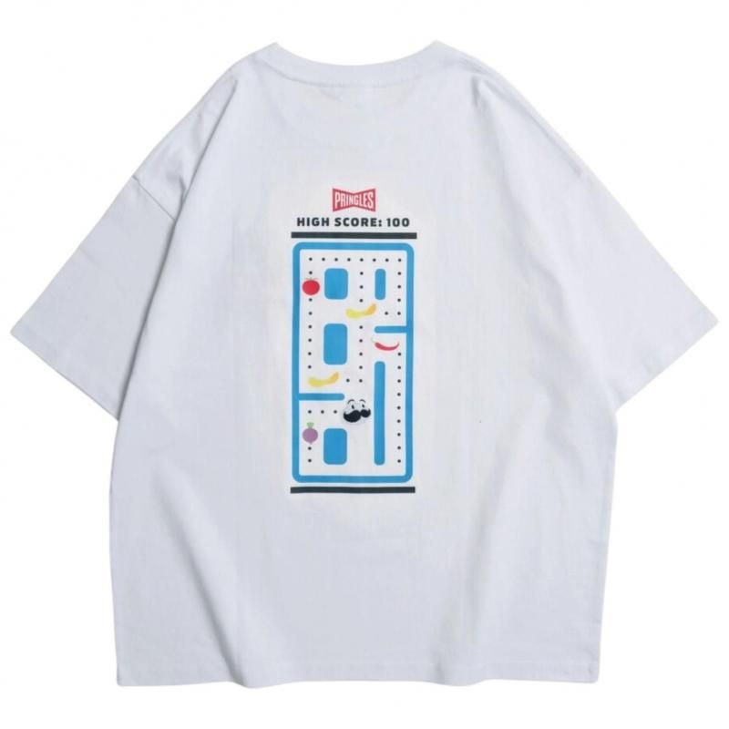 PRINGLES プリングルズ ゲーム柄 Tシャツ WHITE