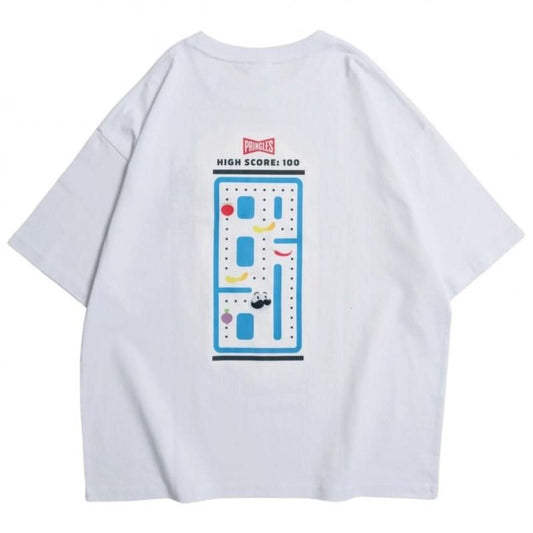 PRINGLES プリングルズ ゲーム柄 Tシャツ WHITE