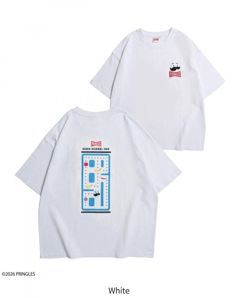 PRINGLES プリングルズ ゲーム柄 Tシャツ WHITE