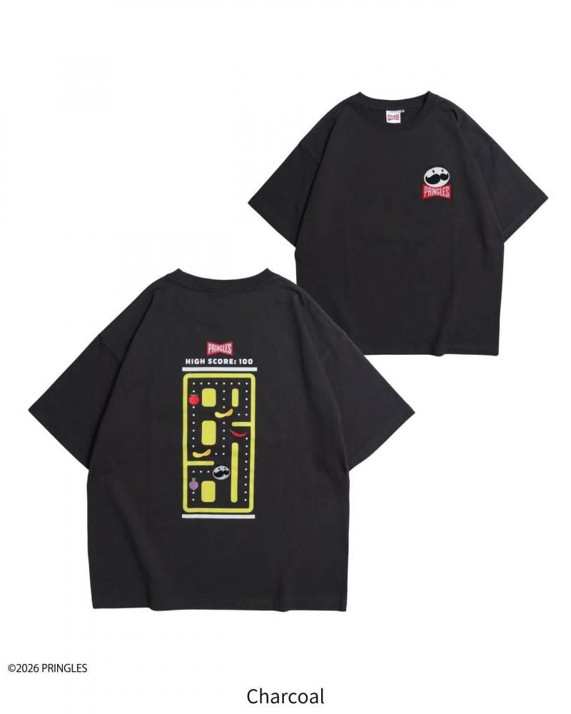 PRINGLES プリングルズ ゲーム柄 Tシャツ CHARCOAL