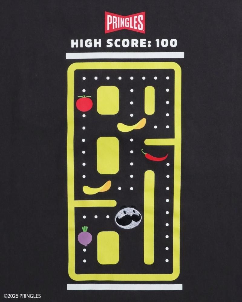 PRINGLES プリングルズ ゲーム柄 Tシャツ CHARCOAL