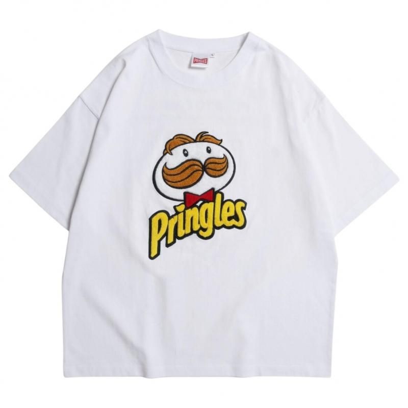 PRINGLES プリングルズ 2009ロゴ Tシャツ WHITE