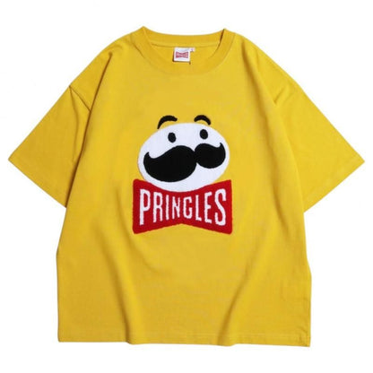PRINGLES プリングルズ サガラ刺繍 Tシャツ YELLOW